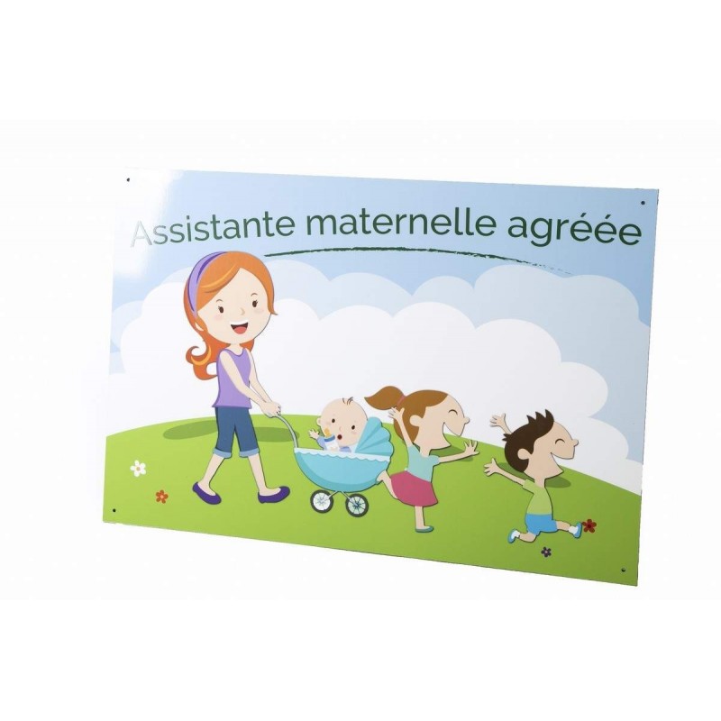 Panneau "Assistante maternelle agréée" |  PN01  | Boutique Nounou