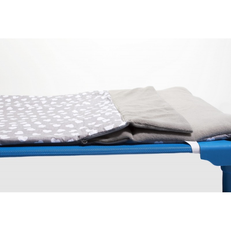 Sac de couchage pour couchette coeur gris |  SC01coG  | Boutique Nounou