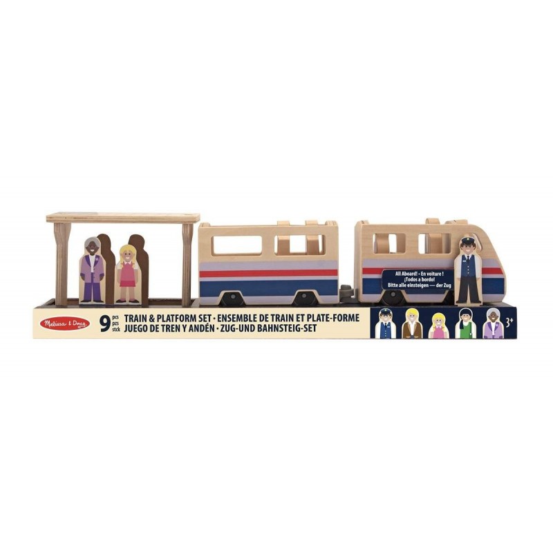 Train en bois et quai de gare |  14527  | Boutique Nounou