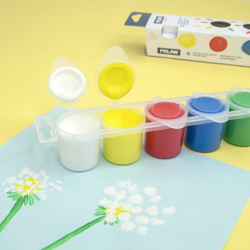Peinture à doigts pour textile - 6 couleurs - Peinture textile
